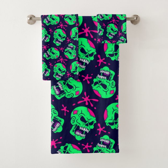 Motif de crânes Neon Zombie (En situation)