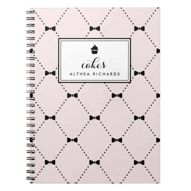 Motif de Cravate de fond | Carnet de recettes de c (Devant)