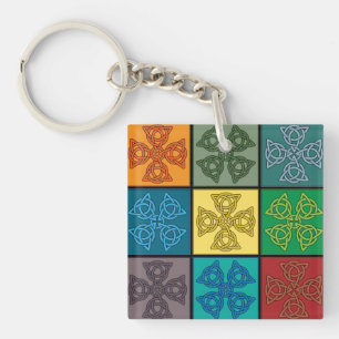 Motif de croix en nœud celtique Pop Art