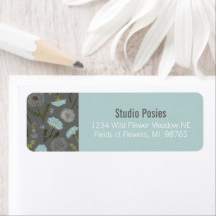 Motif de Dandelion gris bleu