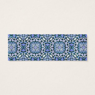 Motif de décoration complexe bleu et blanc Damask