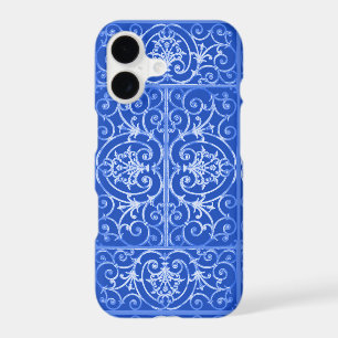 Motif de défilement bleu royal