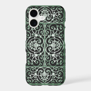 Motif de défilement vert et noir