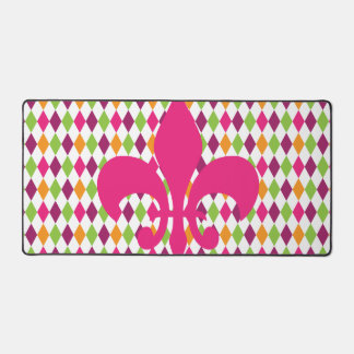 Motif de diamant fleur de lis rose chaud