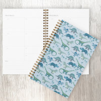 Motif de dinosaure bleu