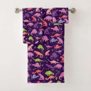 Motif de dinosaure d'eau rose pourpre pour enfants