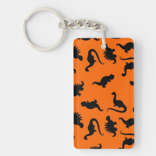 Motif de dinosaure mignon sur orange