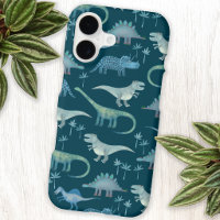 Motif de dinosaure vert