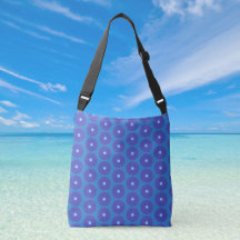 Motif de disques bleus sur un sac à crossbody moye