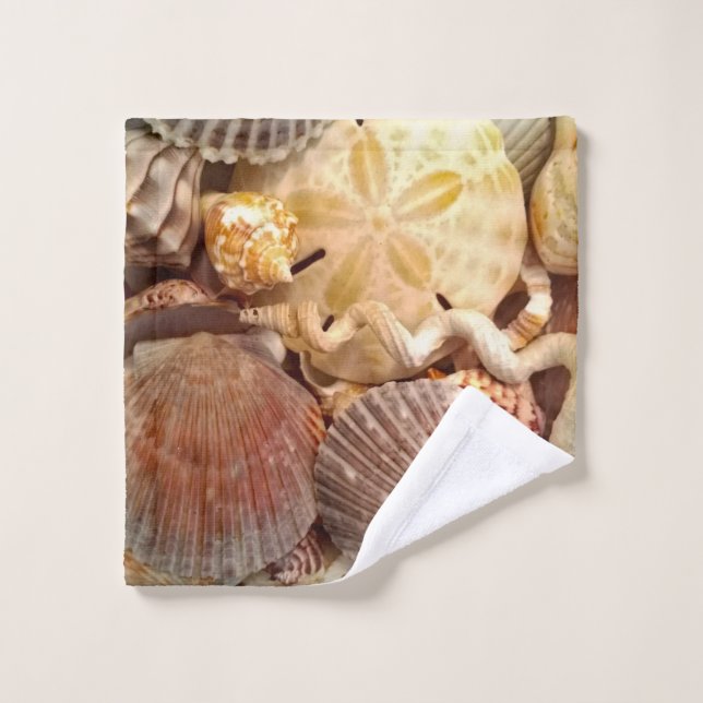 Motif de dollars de sable des coquillages (Gant de toilette)