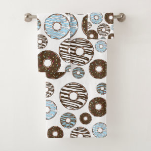 Motif De Donuts, Donuts Bleus, Donuts Brown