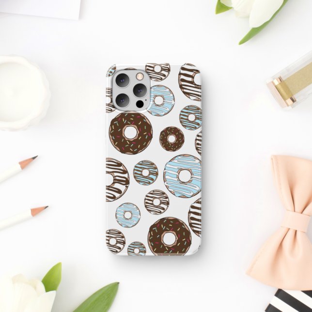 Motif de donuts, Donuts bleus, Donuts marron (Créateur téléchargé)