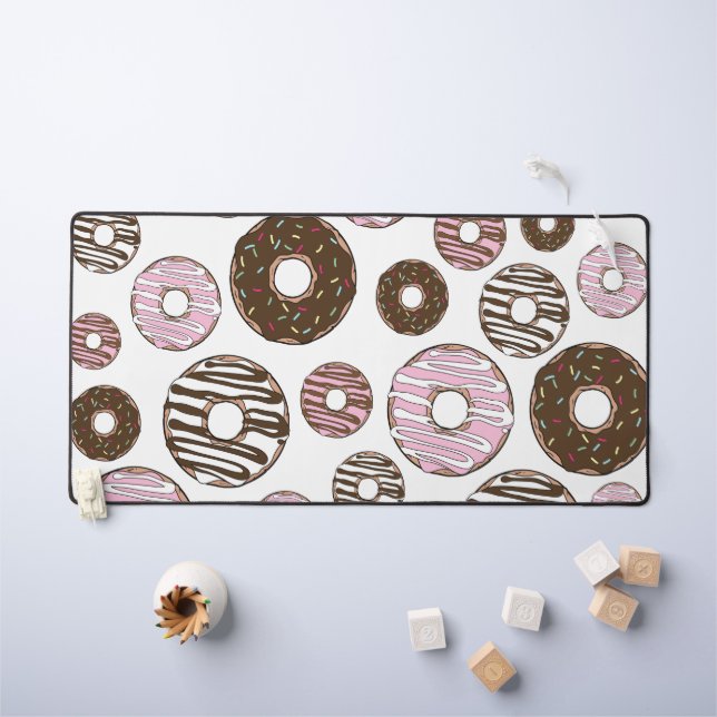 Motif De Donuts, Donuts Roses, Donuts Brown (Tableau pour enfants)