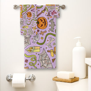 Motif de doodle d'Halloween mignon