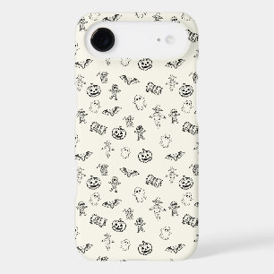 Motif de doodle Halloween mignon et effrayant