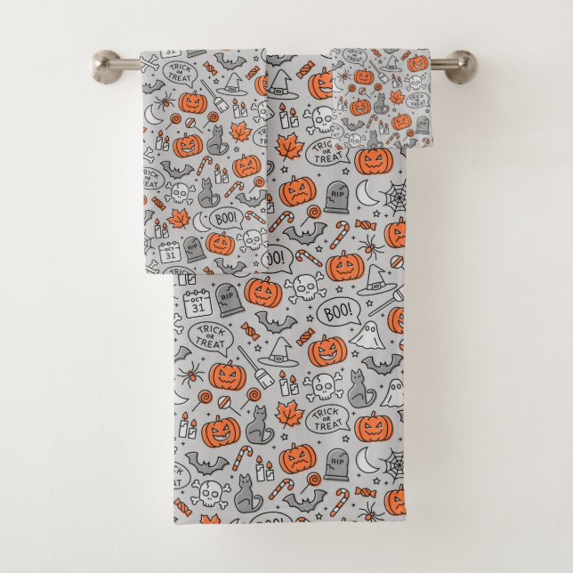 Motif de doodle pour les enfants mignons Halloween (En situation)