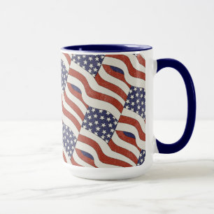 Motif de drapeau américain tasse de 15 onces