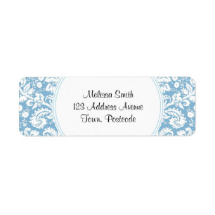 Motif de fantaisie bleu de damassé