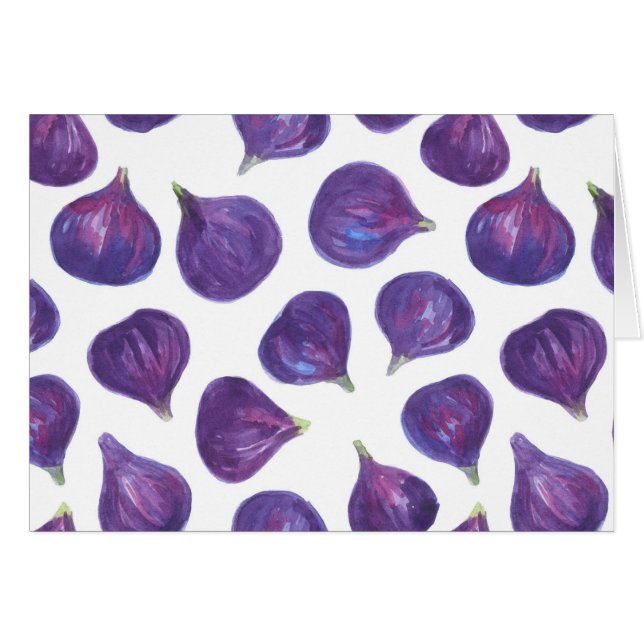 Motif de figues aquarelle (Devant horizontal)
