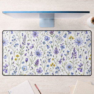 Motif de fleur sauvage à l'aquarelle bleu violet j