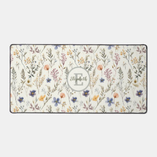 Motif de fleur sauvage à l'aquarelle Vert sauge No