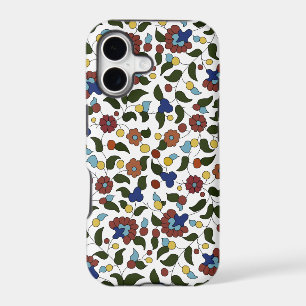 Motif de fleurs arméniennes - Bleu & Blanc