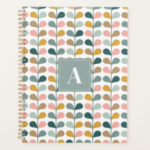 Motif de fleurs de pétale initiales de monogramme