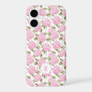 Motif de fleurs d'hydrangea rose élégant avec mono