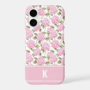 Motif de fleurs d'hydrangea rose élégant avec mono