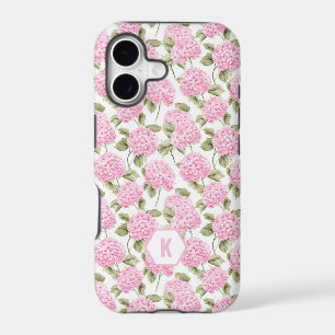 Motif de fleurs d'hydrangea rose élégant avec mono