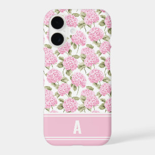 Motif de fleurs d'hydrangea rose élégant avec mono