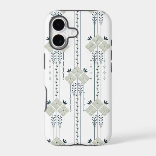 motif de fleurs et boucles karo