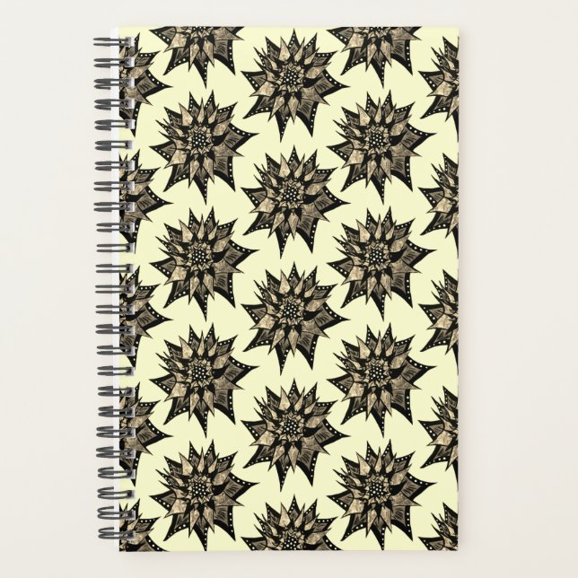 Motif de fleurs florales gothiques Sepia Spirit (Devant)