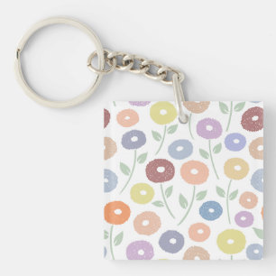 Motif de fleurs floues Pastels sur fond blanc
