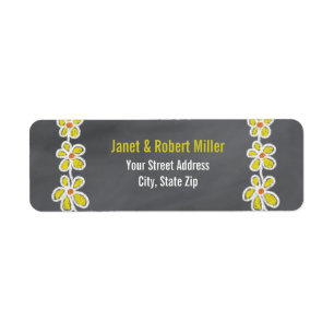 Motif de fleurs jaune simple sur le tableau