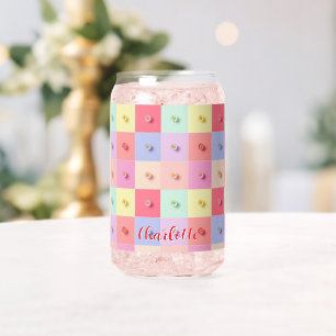 Motif de fleurs rétro daisy rouge rose bleu Annive