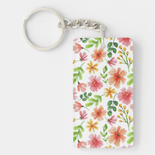 Motif de fleurs roses à l'aquarelle
