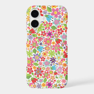 Motif de fleurs vives Coque IPHONE 17