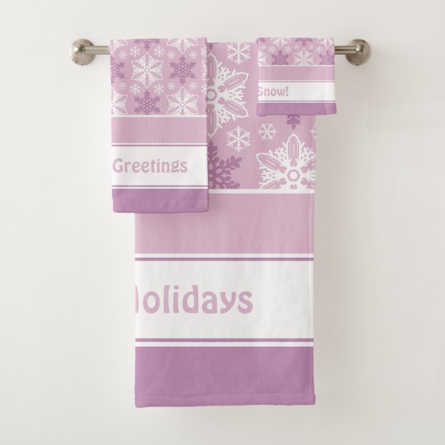 Motif de flocon de neige rose et blanc d'hiver (En situation)