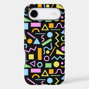 Motif de forme de style années 80 couleur sur fond