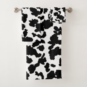 Motif de fourrure de vache noir et blanc 