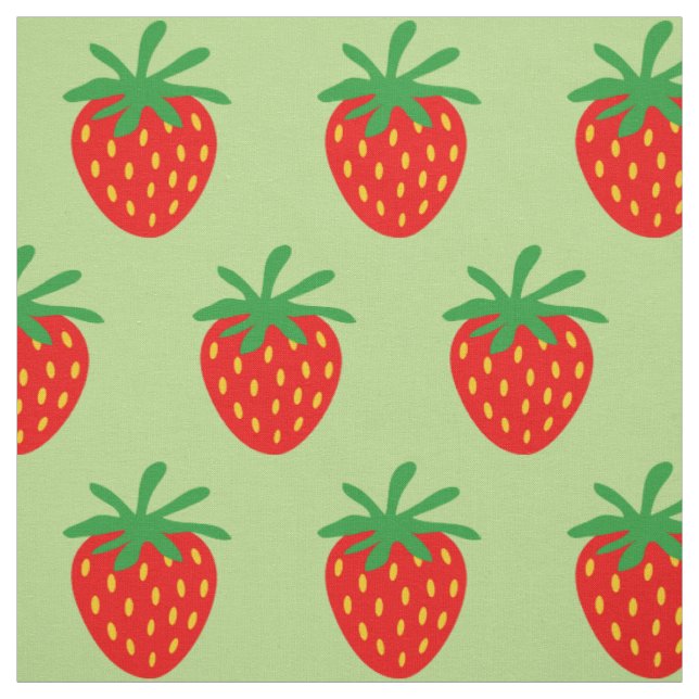 Motif de fraise rouge mignon do-it-yourself tissu (Échantillon)