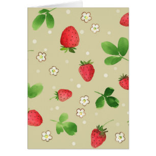 Motif de fraises d'aquarelle