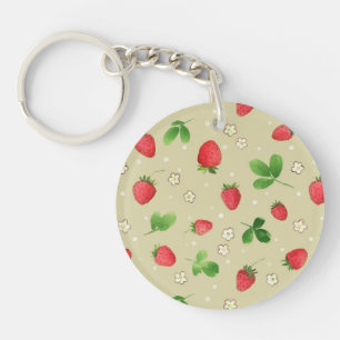 Motif de fraises d'aquarelle