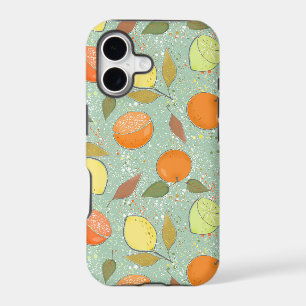 Motif de fruits avec citrons, oranges