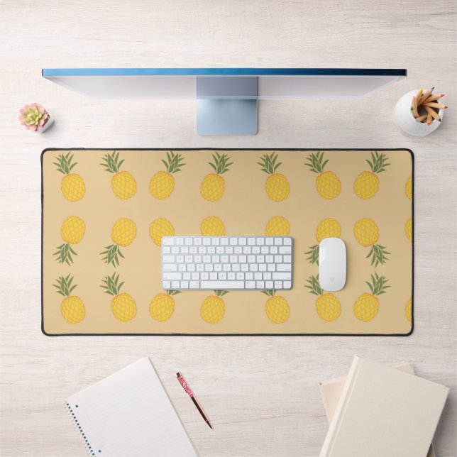 Motif de fruits d'ananas sur brun (Bureau 1)