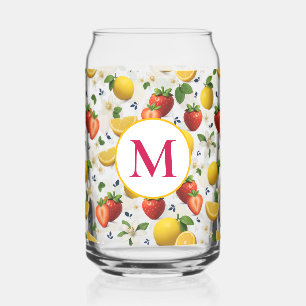 Motif de fruits frais fraises et citron