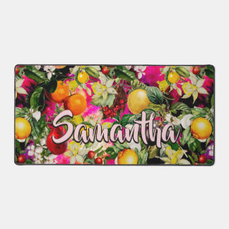 Motif de fruits moderne élégant rose jaune orange