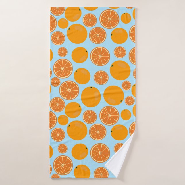 Motif de fruits orange (Serviette de bain)