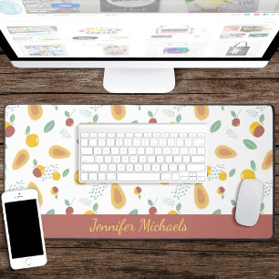 Motif de fruits stylisé avec nom